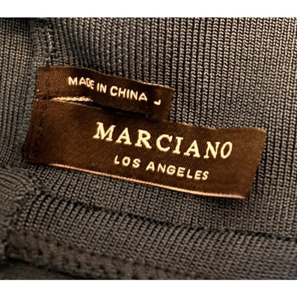 Marciano Dark Green Bandage Bodycon Dress With Front Zip, Size Large - Picture 4 of 4